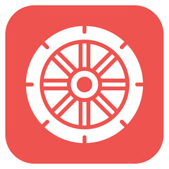 Obraz premium Flat Tire icon vector image. Can be used for Burnout.