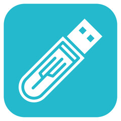 USB icon vector image. Can be used for 3d Printing.