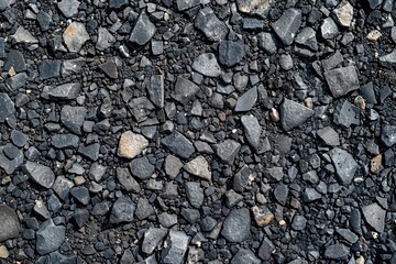 Smooth new asphalt road urban landscape close up view