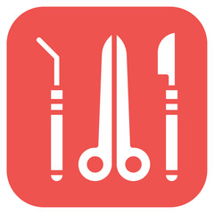 Surgical Instruments icon vector image. Can be used for Plastic and Cosmetic Surgery.
