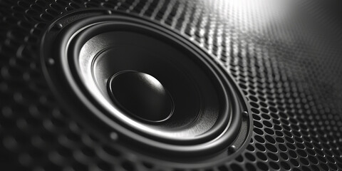 High fidelity speaker on white background realistic image for sound system enthusiasts