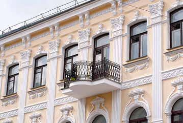 Building in Minsk with eclectic and neo-baroque elements, built in 1900 as an apartment building,...