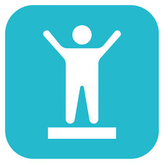 Victory Pose icon vector image. Can be used for Marathon.