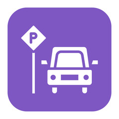 Parking icon vector image. Can be used for Driving School.