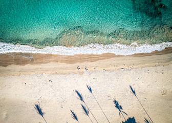 Overhead of Hapuna Beach Shoreline