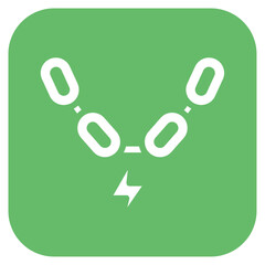 Rocker Necklace icon vector image. Can be used for Rock and Roll.