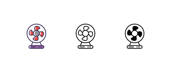 Lifebuoy Icons set thin line and glyph vector icon illustration