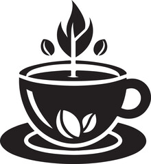 Coffee Shop Logo With Coffee Elements And Coffee Symbol Vector Illustration