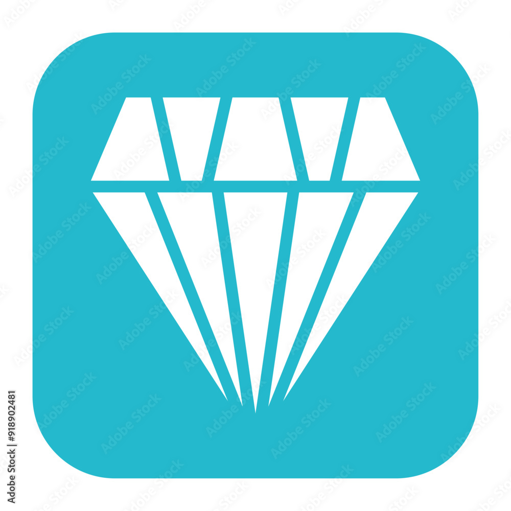 Poster diamond icon vector image. can be used for mining and crafting.