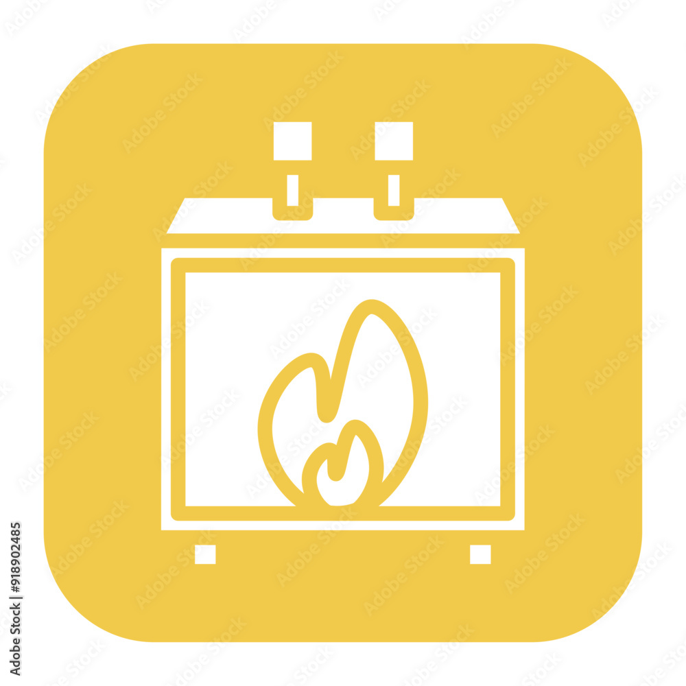 Sticker furnace icon vector image. can be used for mining and crafting.