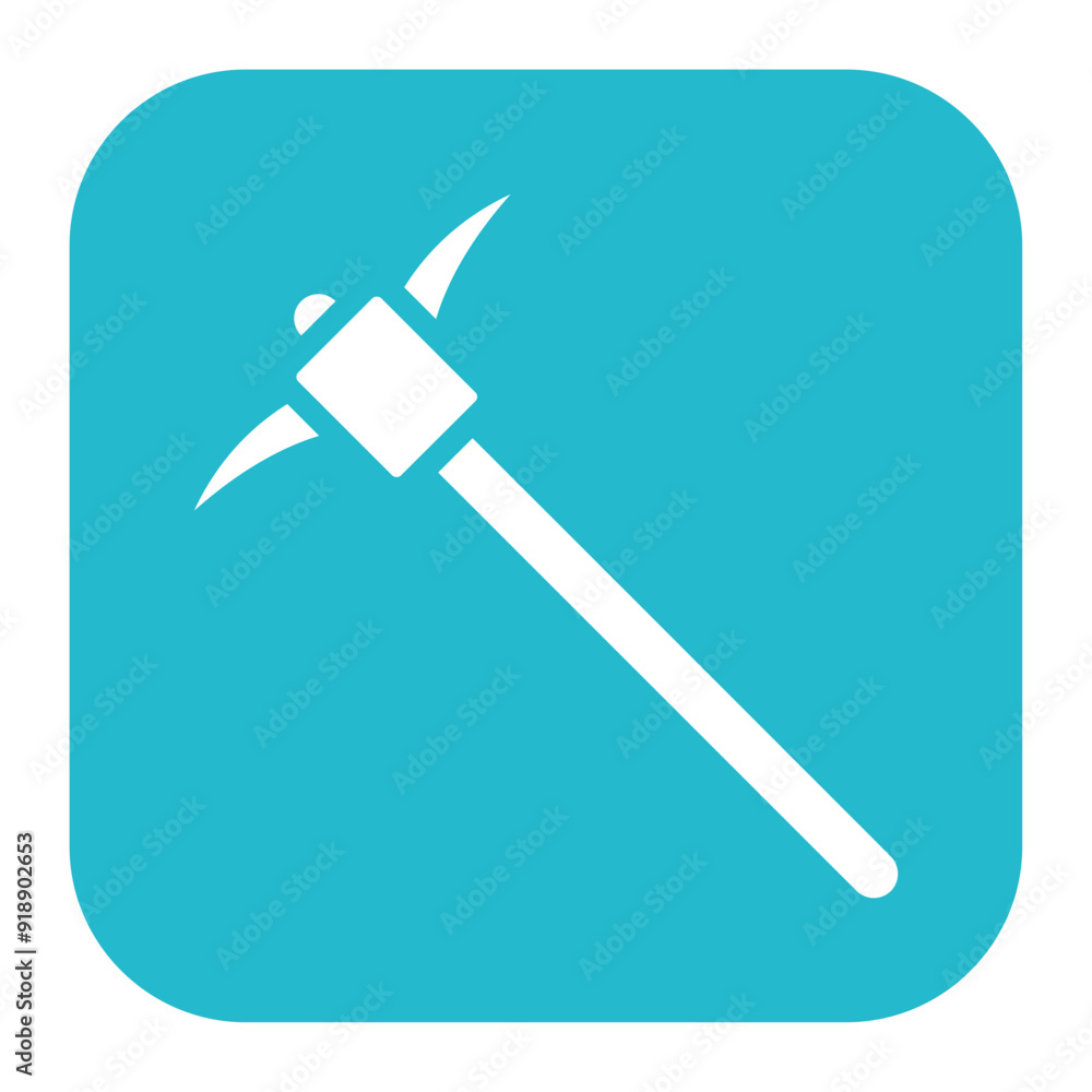 Poster pickaxe icon vector image. can be used for mining and crafting.