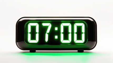 Digital Clock Displaying 7:00 AM