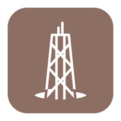 Refinery Tower icon vector image. Can be used for Oil And Gas.