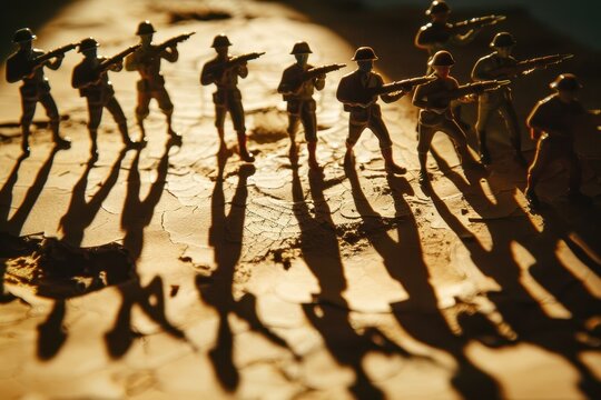 Toy Soldiers in the concept of war