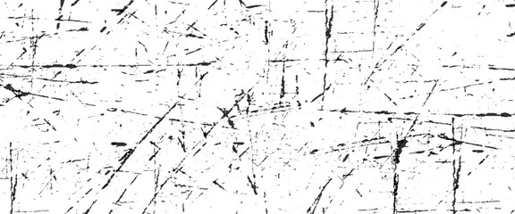 Vector black scratches texture on old damage dirty grainy and scratches Transparent background