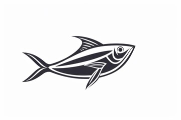 Obraz premium Serenity in Motion: A minimalist portrayal of fish symbolizing early morning tranquility