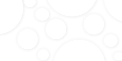 Modern abstract white background with transparent layers circle shape with shadow. White color technology concept background. abstract template design Banner Pattern texture space concept.