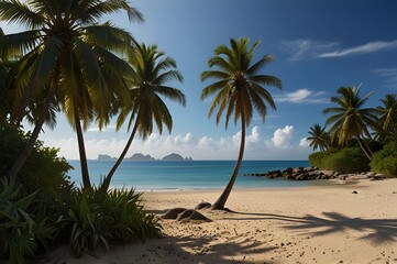 Obraz premium Escape to paradise. a tropical beach vacation.