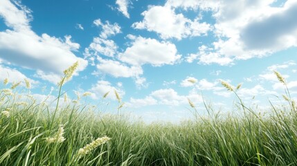Green Grass and Blue Sky