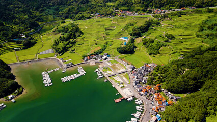 田園風景の空撮
