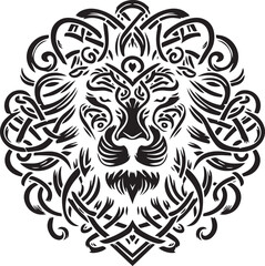 Celtic Lion Face Design