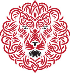 Celtic Lion Face Design