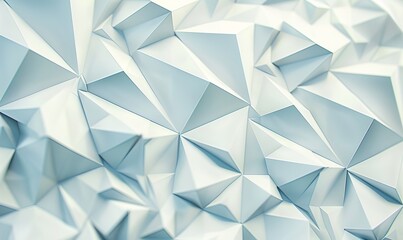 Light High Tech Surface with Triangular Pyramids. White, Polygonal