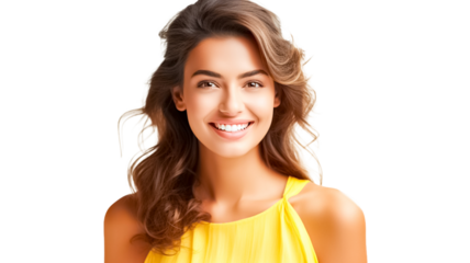 Young woman over isolated transparent PNG background laughing.

