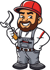 A cartoon holding a alphabet white background