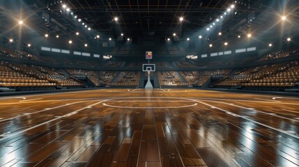Empty Basketball Arena