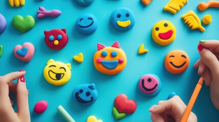 Playful Emojis Made from Play Dough