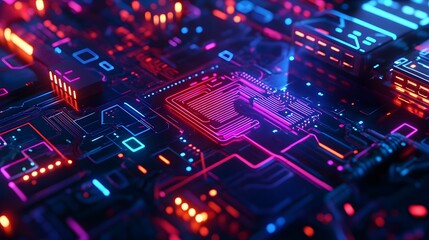 Obraz premium electronic circuit board