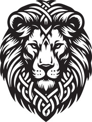 Celtic Lion Face Design