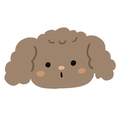 cute dog face illustration