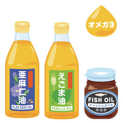オメガ3、リノレン酸、DHA、EPAが多く含まれる食用油