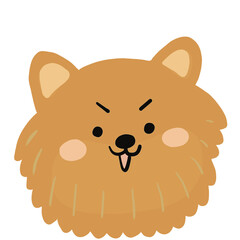 cute dog face illustration