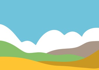 Obraz premium landscape with hills and sky