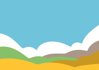 Obraz premium landscape with hills and sky