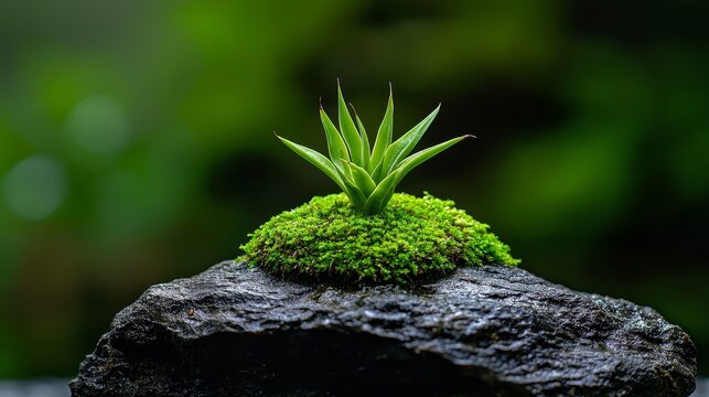 Close-up of air plant (Tillandsia), rootless wonder