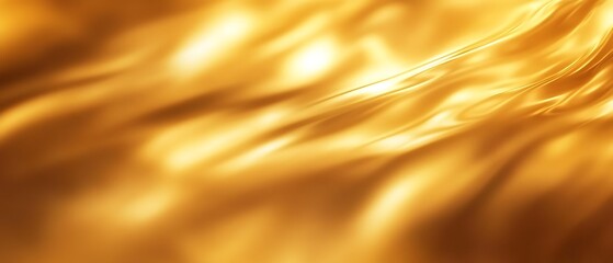 Gold metal abstract defocused background Golden metallic surface luminous blurred color presentation template background Light gold and white spotlight