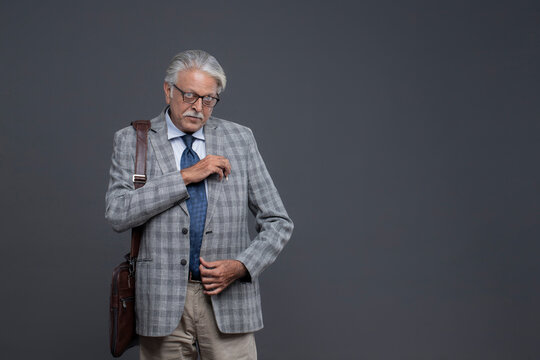 Senior Old Person With A Solemn Facial Expression