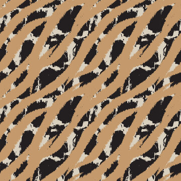 Neutral Colour Abstract Brush Strokes Seamless Pattern Design