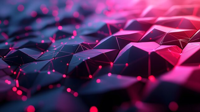 68. Modern abstract geomatics with angular patterns and glowing details