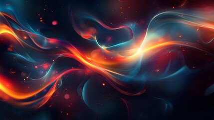 84. High-tech abstract geomatics with flowing shapes and luminous details