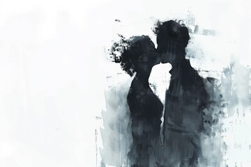 Romance at Midnight: A Simple Depiction of a Tender New Year's Eve Kiss