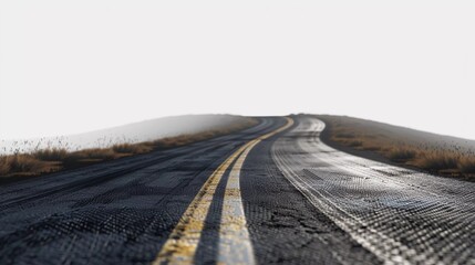 Naklejka premium A road isolated on transparent background which is very beautiful