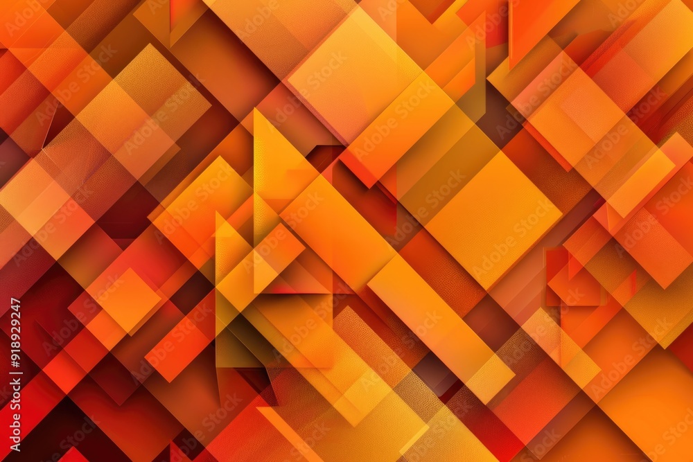 Aufkleber abstract design featuring orange and red squares on a textured background