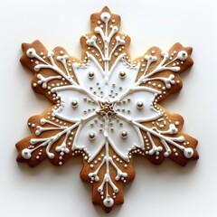 Fototapeta premium A variety of Christmas cookies displayed on a white background, highlighting their holiday-themed designs