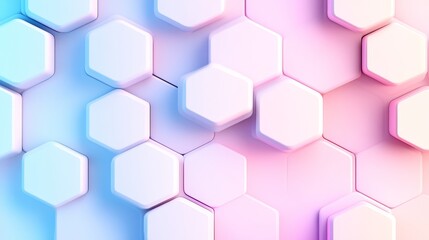 A gentle gradient of pastel hexagons, smooth and calming. The pattern creates a serene atmosphere, perfect for relaxing visuals.