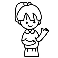 Obraz premium girl presentation hand